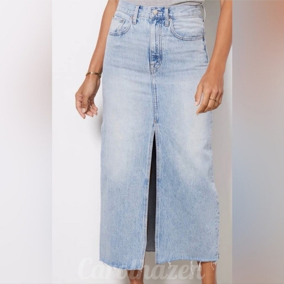 NEW Pistola Anthropologie Revolve Alice Midi Skirt Denim Summer Bohemian Luxury - Picture 3 of 14